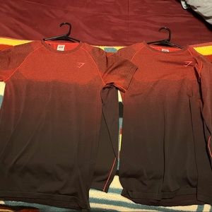 Gymshark Vital Seamless Ombre T-Shirt and Long sleeve bundle